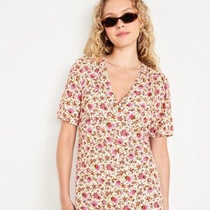 Old Navy Button-Down Crepe Mini Dress